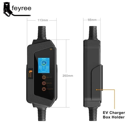 Fey123-Chargeur de voiture électrique, boîtier de charge portable, station de charge pour véhicule électrique, Wi-Fi, commande électrique, 22KW, 32A, 3 phases Vope2 EV