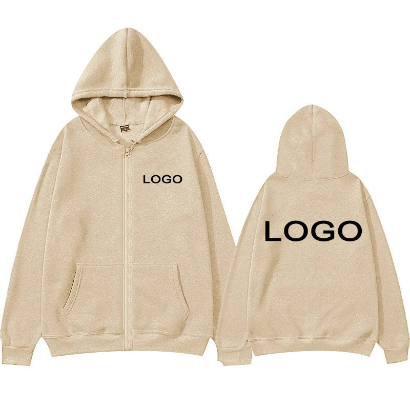 Sweat à capuche imprimé personnalisé pour hommes et femmes, fermeture éclair, ample, vêtements décontractés, mode, manches longues, pull à capuche, personnalité