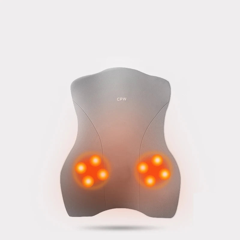 Coussin de dossier électrique pour siège de voiture, massage, sauna, soutien lombaire, vibration de la taille, oreiller cervical, accessoires intérieurs