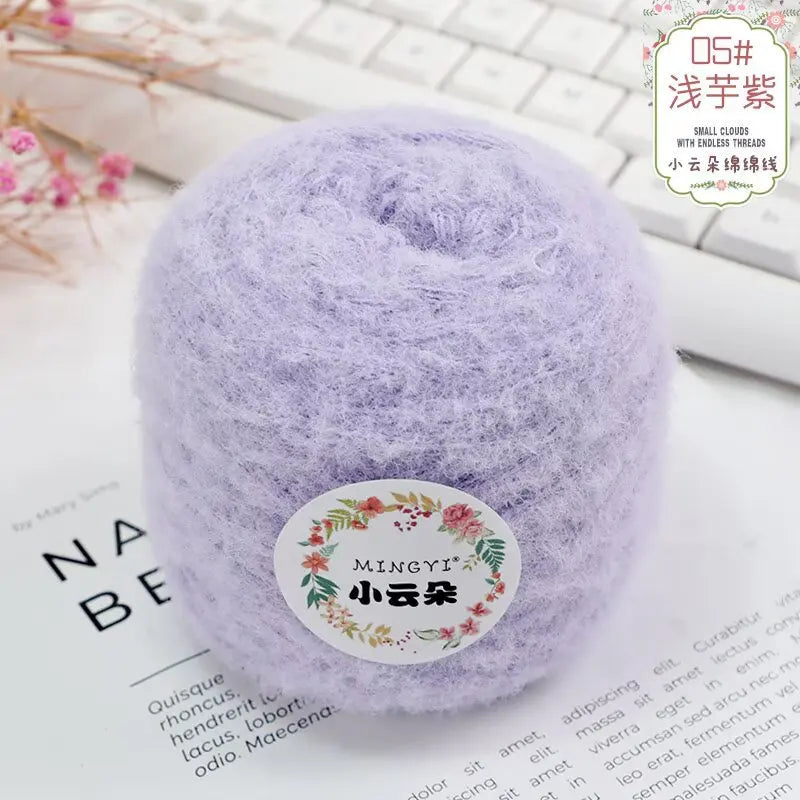 100g/boule 6 brins de fil de coton nuage tissé à la main bricolage gaufre écharpe chapeau bébé fil balle