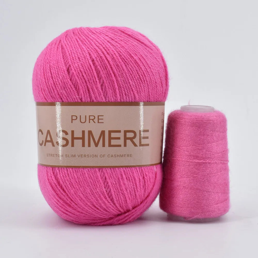 Fil de cachemire pour un crochet 3 plis peigné pur mongol chaud doux tissage flou tricot fil à main en cachemire 5 pièces