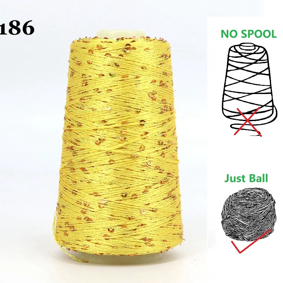 Modules de fil métallique en laine de coton doré et argenté, fil au crochet, paillettes, tissé à la main, sac artisanal, coloré, unique, boule de 50g, livraison gratuite