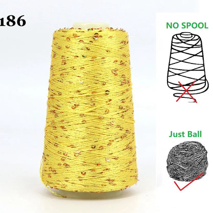 Modules de fil métallique en laine de coton doré et argenté, fil au crochet, paillettes, tissé à la main, sac artisanal, coloré, unique, boule de 50g, livraison gratuite