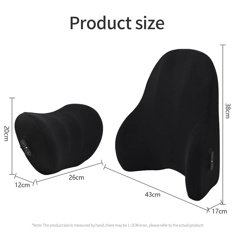 Oreiller cervical électrique pour voiture, vibration valide, support de voiture intelligent, coussin lombaire, siège, sauna, repos du dos