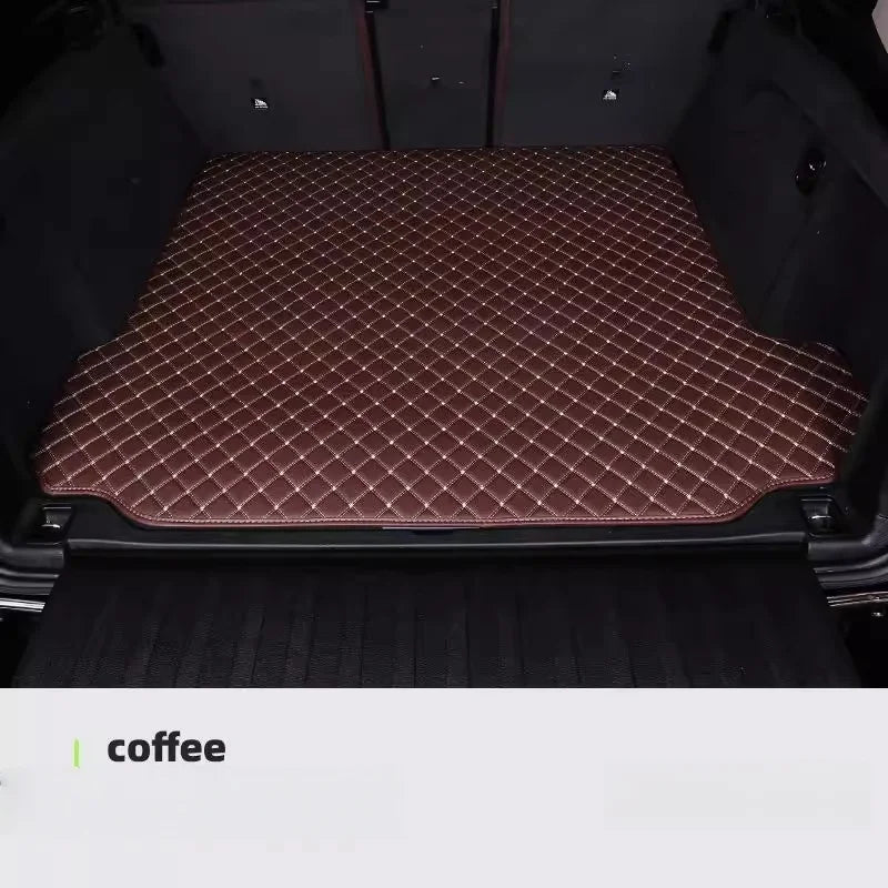 Tapis de coffre de voiture en cuir artificiel personnalisé, pour Bmw F01 série 7 E65 E66 E68 F02 G11 G12, accessoires d'intérieur de voiture, détails