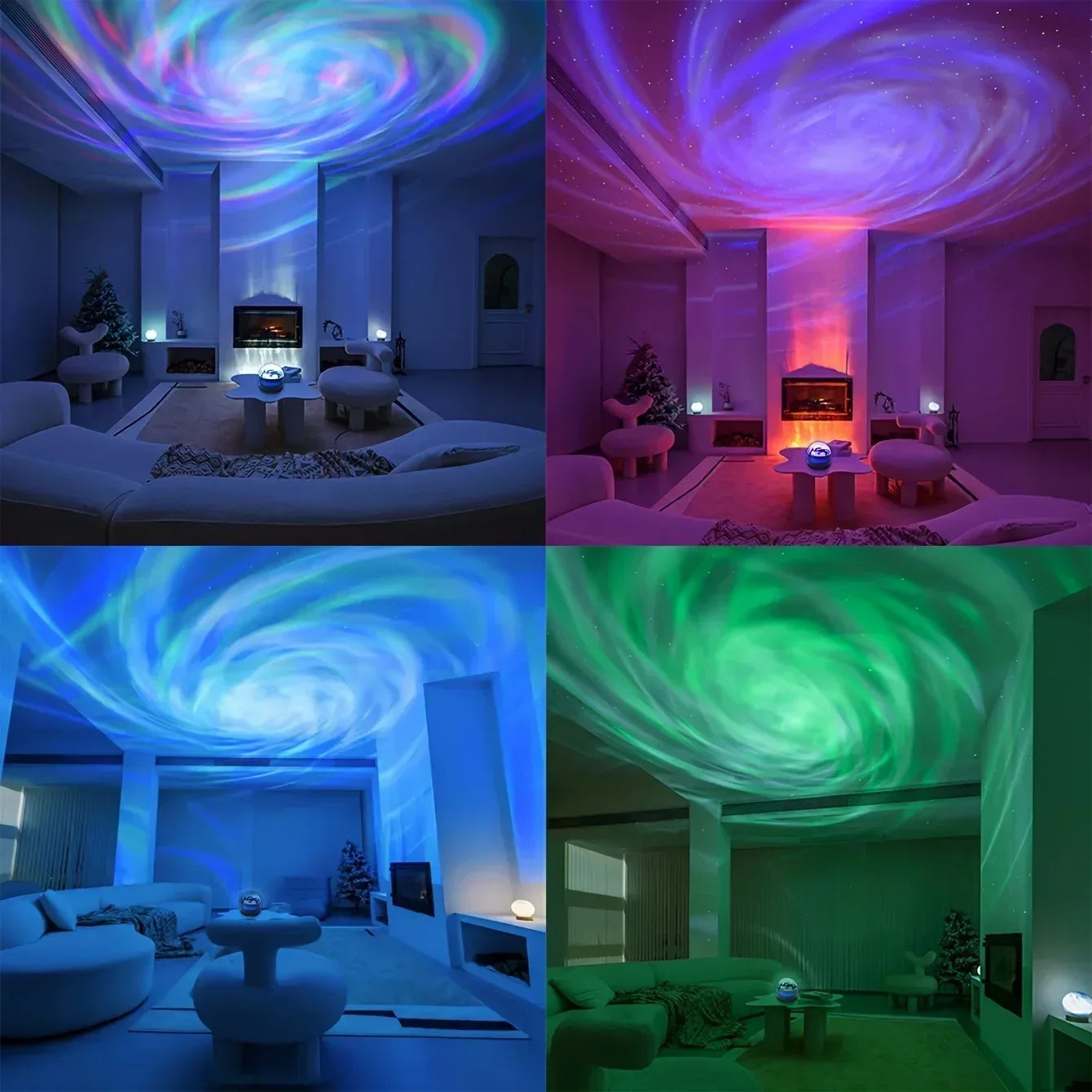 جهاز عرض النجوم المجري RGB يعمل بمنفذ USB، مصباح ليلي مع جهاز تحكم عن بعد، مثالي لتزيين الغرف والحفلات وهدايا أعياد الميلاد