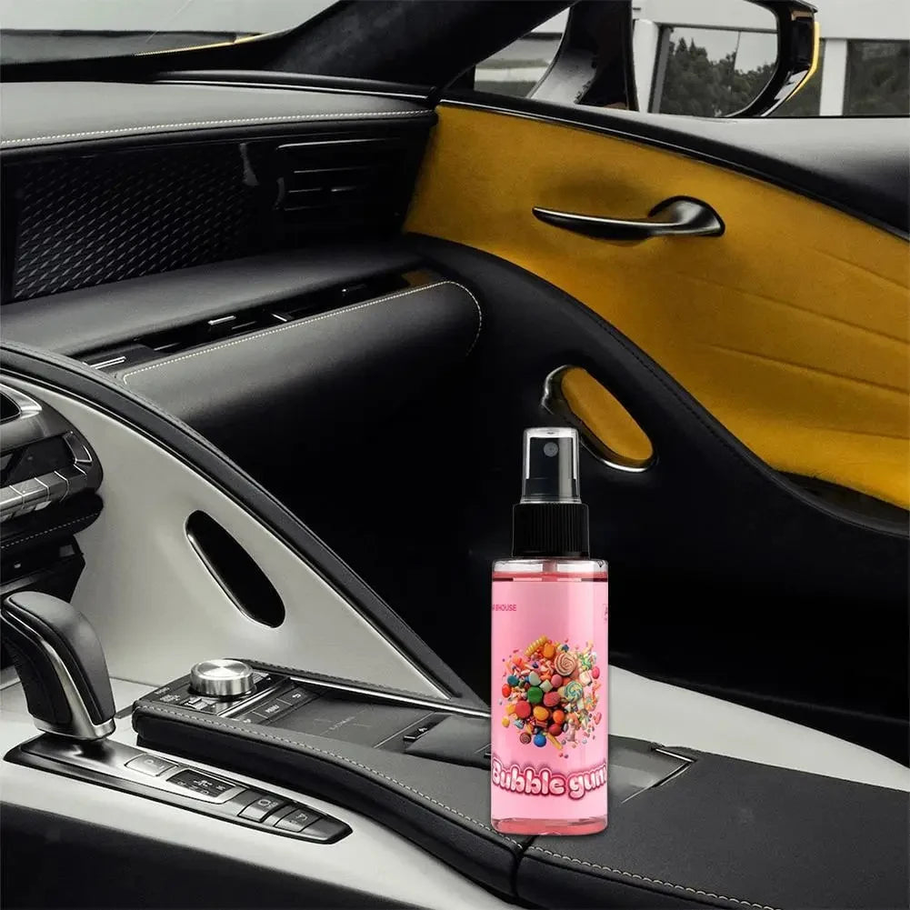 Spray désodorisant pour voiture, parfum de voiture, longue durée, léger, gâteau aux fraises, parfum frais, Spray déodorant pour intérieur de voiture