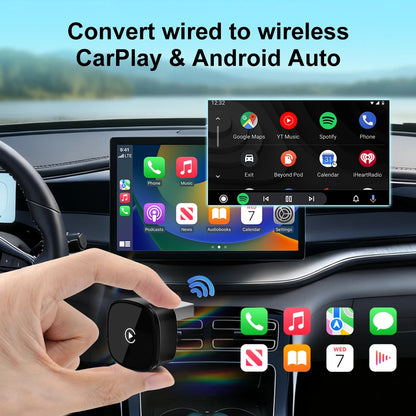 Adaptateur Auto CarPlay/Android sans fil, Plug and Play, pour VW, Toyota, Nissan, Ford Benz, filaire vers sans fil, pour voitures filaires OEM, nouveauté 2026