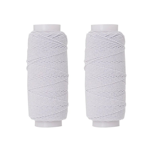 Fil élastique coloré pour Machine à coudre, 2 pièces, ligne inférieure, fil élastique en Polyester, fil fin à haute élasticité, bande de caoutchouc de couleur