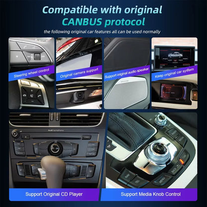 Carplay sans fil Android 14, 12.3, pour Audi A4 A5 Q5 B9 2017 2016 – 2023, écran tactile IPS, WIFI, multimédia, stéréo, récepteur GPS Navi