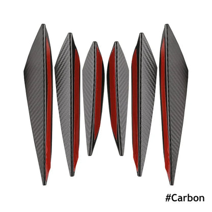 4/6 pièces voiture pare-chocs avant lèvre décoration diffuseur séparateur ailerons corps Spoiler Canards Valence menton voiture Tuning Canard décor
