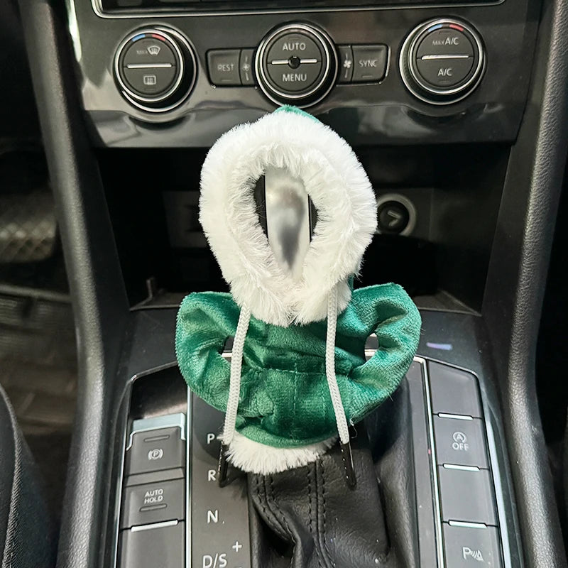 Sweat à capuche de pommeau de levier de vitesse de voiture, poignée manuelle chaude, couverture de levier de vitesse, sweat-shirt, accessoires intérieurs pour Noël
