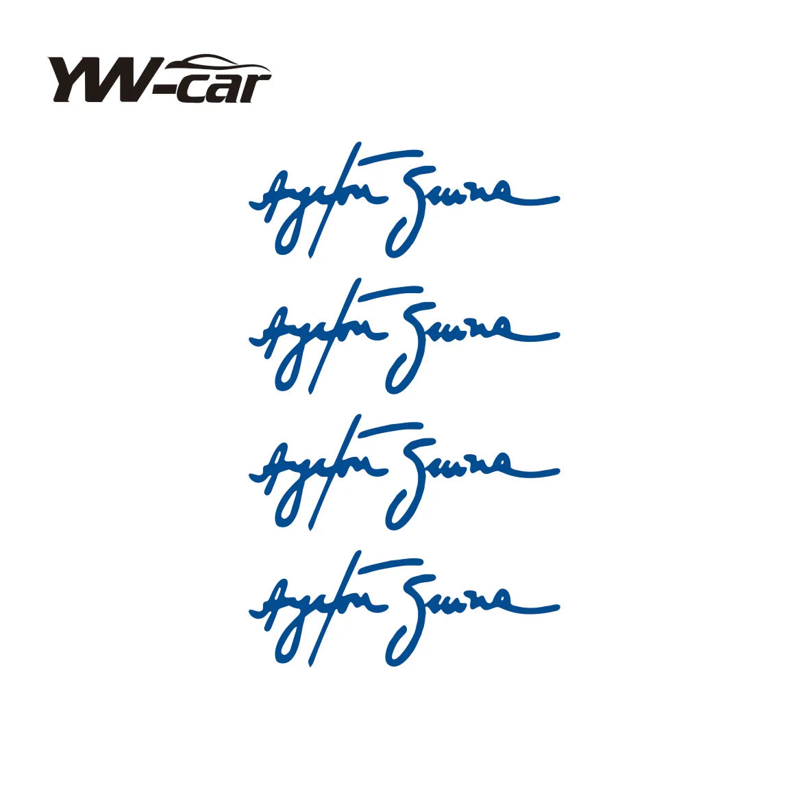 Autocollants de personnalité Ayrton Senna Signature pour voiture, accessoires de couverture de moto, rayures imperméables en PVC 11cm x 4cm, 4 pièces/lot