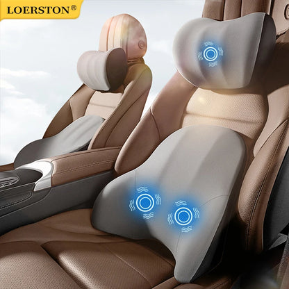 Oreiller cervical électrique pour voiture, vibration valide, support de voiture intelligent, coussin lombaire, siège, sauna, repos du dos