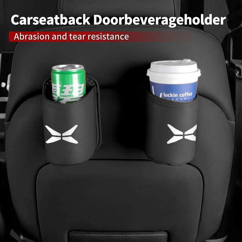 Boîte porte-gobelet de porte de voiture, boîte de rangement de tasse d'eau pour siège arrière de voiture, pour Xpeng P7 G3 G3i G9 P5 X2 N5 F30 H93 Beta 2019 2020 2021