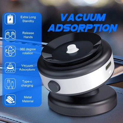 Support de voiture magnétique sous vide électrique pour téléphone portable 360 °   Rotation Forte Ventouse pour iPhone 14 15 16 Support mains libres