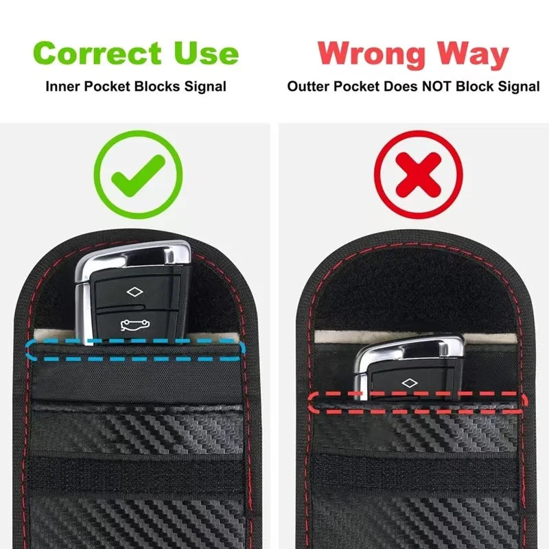 Boîte de protection du Signal de clé de voiture, Cage Faraday, paquet de télécommande, paquet de blindage Rfid sans clé, accessoires de voiture, 1