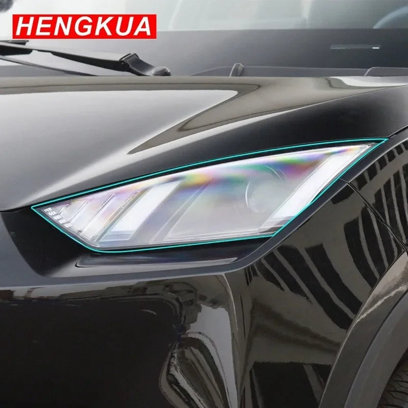 Autocollant de film de protection transparent en TPU pour BYD SEAGcorde L EV, lumière de sauna extérieure de voiture électrique 2024, lampe avant anti-rayures