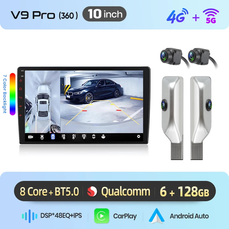 Junsun sans fil CarPlay Android Auto Radio pour Volvo XC90 2004 2005 2006-2014 voiture multimédia GPS Navi 2din RDS BT écran stéréo