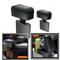 Organisateur de rangement pour console centrale de voiture, plateau relevable réglable en hauteur, support de coude pour accoudoir, compatible SUV et berline, avec porte-gobelet