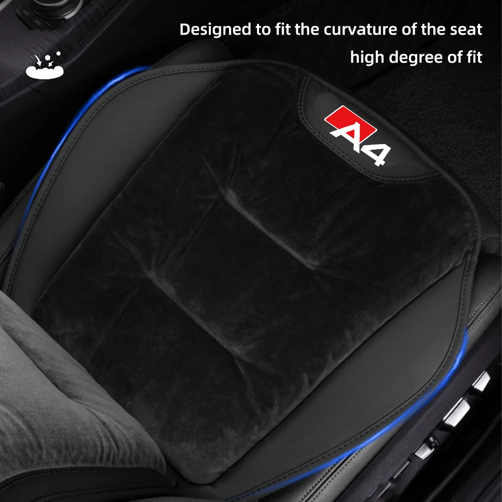 Housse de siège de voiture en flanelle pour Audi A4, coussin de siège avant/arrière en peluche chaud d'hiver, coussin de Protection de chaise, accessoires d'intérieur automobile