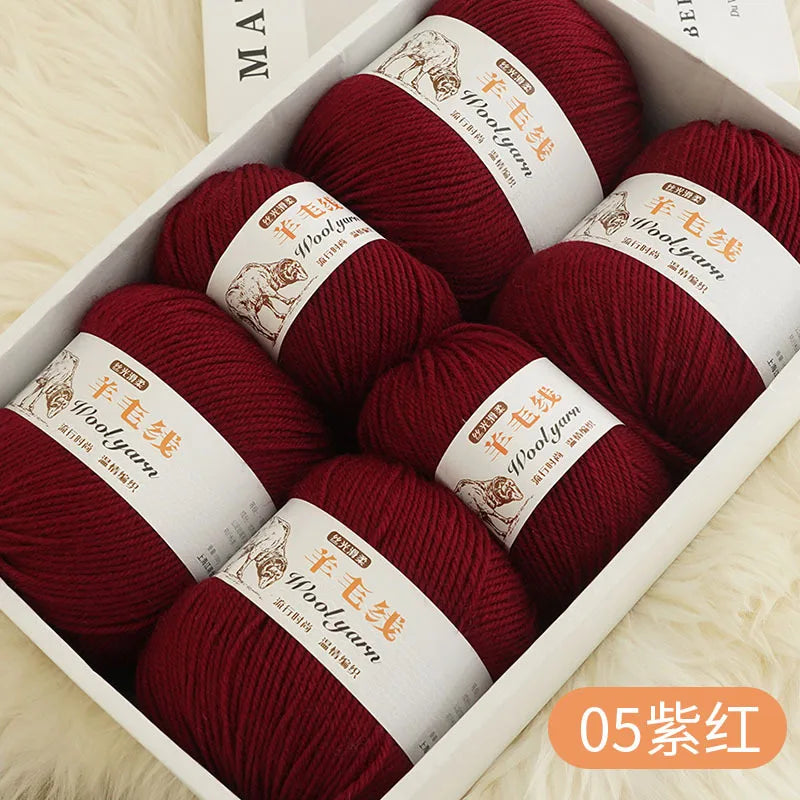 Fil de laine mélangé au Crochet de qualité supérieure, pour pull, écharpe, fil épais, 4 plis, 3 pièces x 100g = 300 grammes