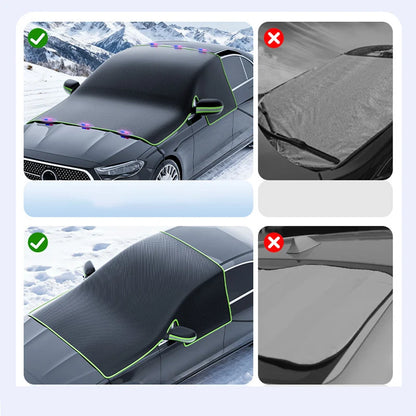 Bouclier de neige pour fenêtre de voiture, pare-brise entièrement enveloppé pour l'extérieur, imperméable, Protection contre la glace, hiver