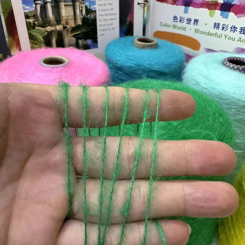 1 régiment de 500 grammes de laine Mohair ultra douce près du corps sans collant, foulards tricotés à la main, fil de pull