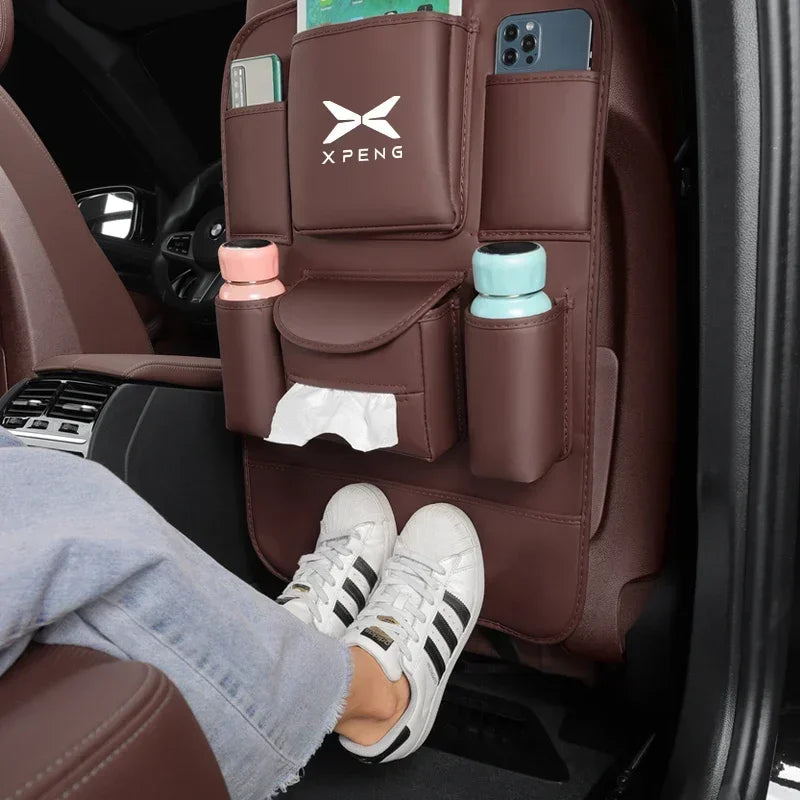 Sac de rangement arrière en cuir pour siège de voiture, anti-usure, coussin anti-rika, accessoires pour XPENG P5 P7 G3 G9 N5 F30 H93 BETA