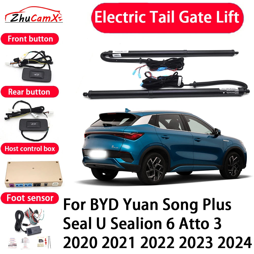 ZhuCamX-Hayon élévateur électrique automatique pour voiture, système d'assistance de hayon pour BYD Yuan Song Plus Seal U Sealion 6 Atto 3 2020 ~ 2024