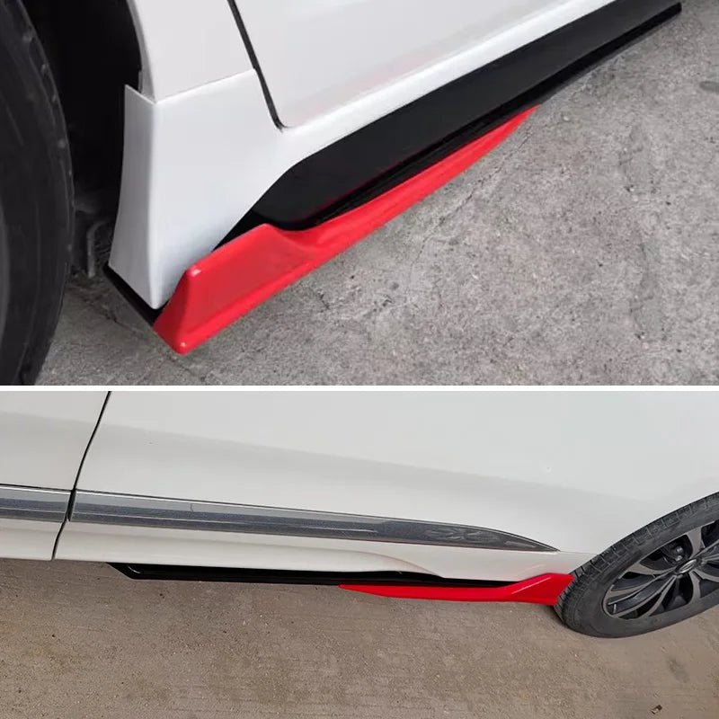 Extensions universelles de jupe latérale de voiture, 41 pouces, rouge et noir, pour Benz BMW Audi Ford VW Nissan Honda Toyota Peugeot Renault Hyundai, 4 pièces