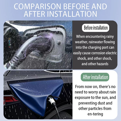 Couvercle de Port de chargeur de véhicule électrique, Protection extérieure étanche à la pluie, housses anti-poussière pour BMW iX iX1 iX2 iX3 EV, accessoires de voiture