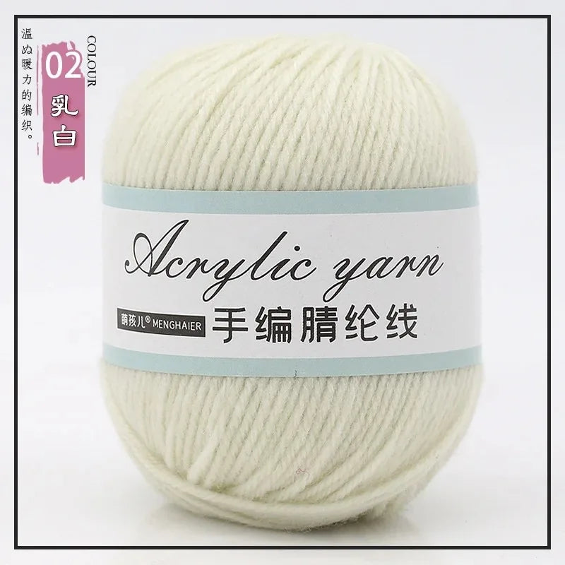 Fil tricoté en acrylique mélangé à 4 brins, avec crochet pour pull, chaussures, pantoufles, écharpe, démarreur tissé à la main pour débutants