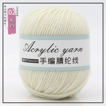 Fil tricoté en acrylique mélangé à 4 brins, avec crochet pour pull, chaussures, pantoufles, écharpe, démarreur tissé à la main pour débutants