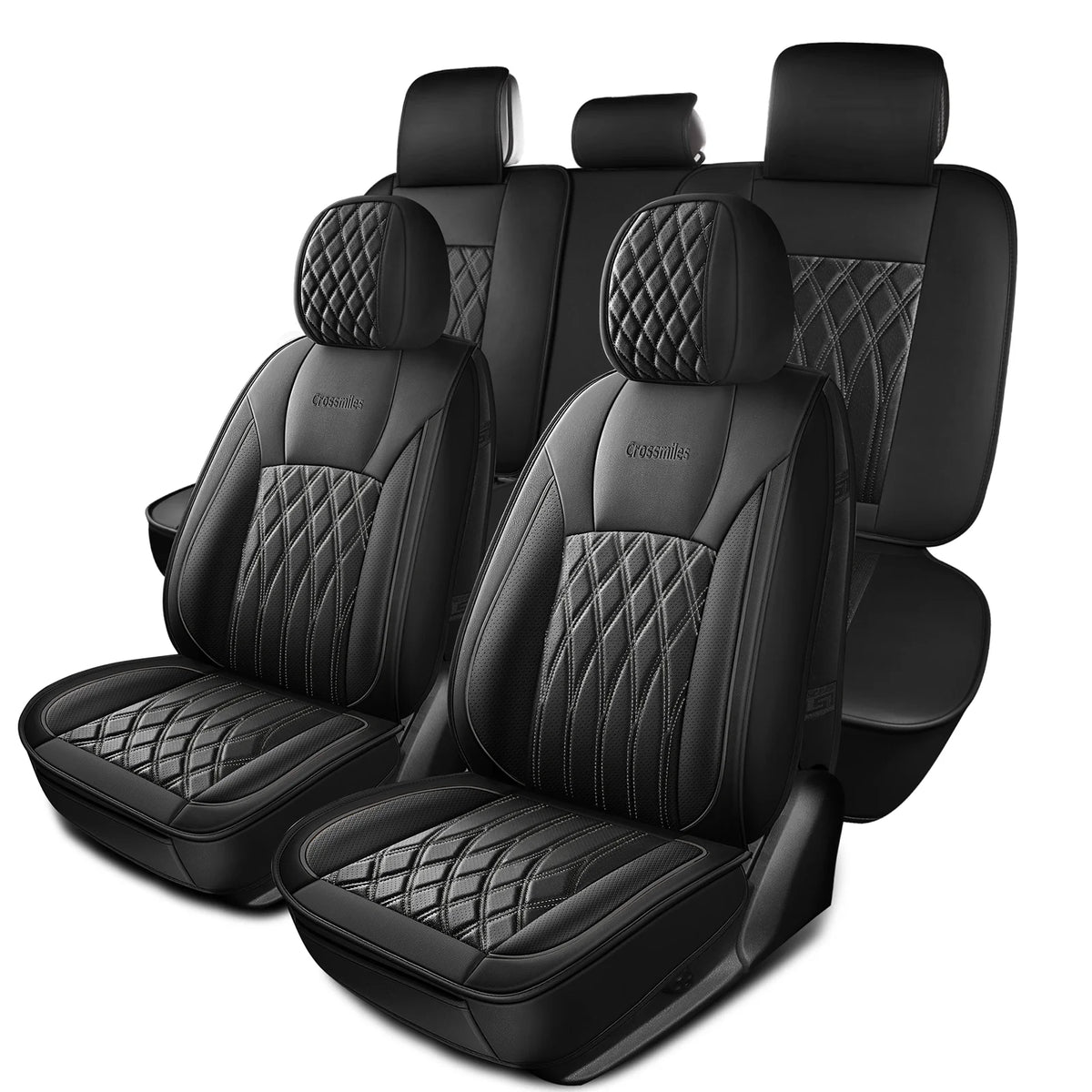 5 pièces housse de siège de voiture en cuir protecteur siège imperméable housses de siège automobile ensembles complets respirant ajustement universel couverture de sièges complets