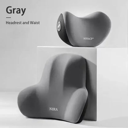 Ensemble d'oreillers de soutien lombaire et de nuque pour siège de voiture, appui-tête et soutien lombaire pour chaise de bureau et chaise de gaming