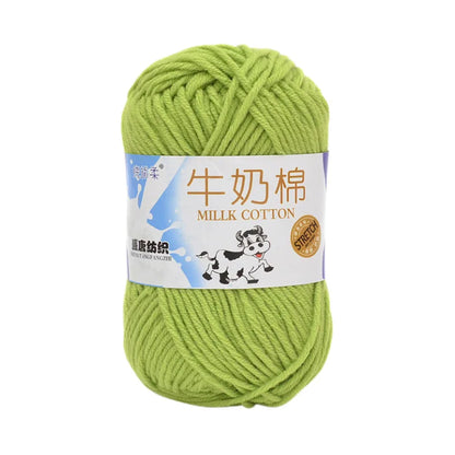 Fil à tricoter en coton au lait, 5 brins, 50g, pour bricolage de sacs de poupée, fil, écharpe, chaussettes
