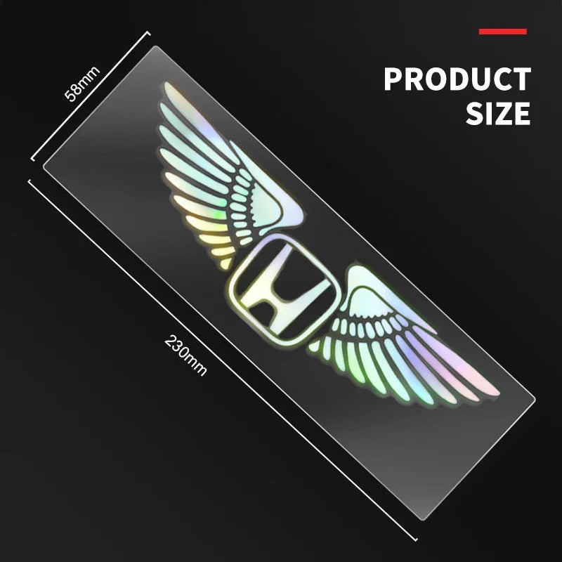 Autocollants d'ailes d'ange arc-en-ciel laser pour Honda Civic Accord, accessoires de voiture précieux, Fit City Vezel CRV Odyssey Jazz Prelude Insight