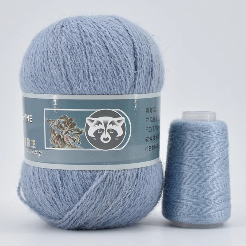 Fil de fourrure de vison pour fils pour tricoter et Crochet, fil de t-shirt en dentelle à 2 plis pour tricoter à la main, couture, 1 écheveau 340 M 50 + 20g