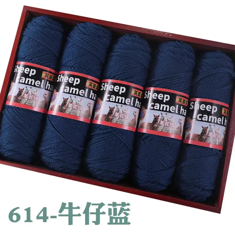 Fil de cachemire épais pour Crochet, tricot à la main, pull, écharpes, manteaux, chapeau, gants, bricolage, fil de laine d'alpaga doux et chaud, 500 g/ensemble