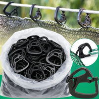Clips de fixation en plastique pour toile d'ombrage, crochets de suspension, pinces à boucle pour filet pare-soleil, filet anti-oiseaux, serre de jardin