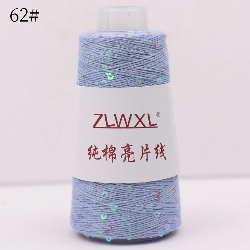   Блэк – fil de coton à paillettes, 100g, 800M, 3mm, décoration tricotée, crochet à la main, tricot jaune