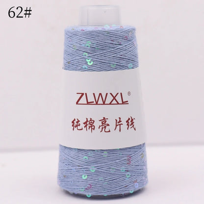  Блэк – fil de coton à paillettes, 100g, 800M, 3mm, décoration tricotée, crochet à la main, tricot jaune