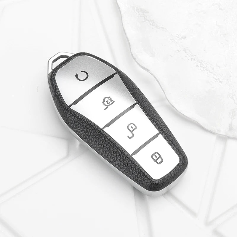 حافظة مفتاح السيارة لـ BYD Seal Atto 3 Seal u dm i Song Plus Dolphin King EV Tang Dm QIn PLUS MAX Yuan، غطاء مفتاح من مادة Tpu، إكسسوارات سيارات