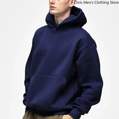 Sweat-shirt à capuche pour hommes automne/hiver, sweat-shirt de couleur unie Simple et à la mode, haut à manches longues assorti pour hommes et femmes