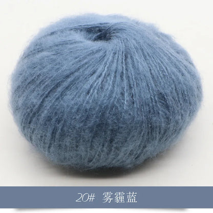 Fil Mohair tricoté à la main, 25g, 1 pièce, ligne de laine chaude au Crochet, pull shwal, écharpe