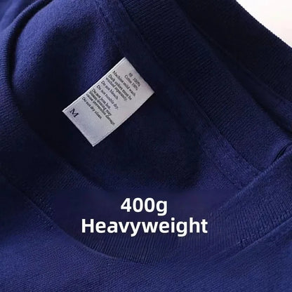 T-shirt à manches courtes en pur coton épais Tianqing couleur été coupe ample unisexe basique Sle confortable respirant décontracté...