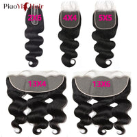 Vague de corps 13x6 13X4 HD dentelle frontale brésilienne cheveux humains pré-épilés 4x4 5x5 dentelle transparente 2x6 Hd dentelle fermeture cheveux humains
