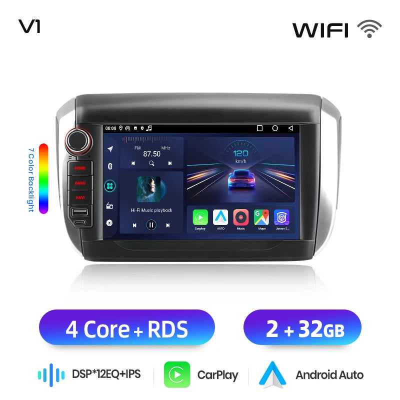 Junsun 8 "sans fil CarPlay Android Auto autoradio pour Peugeot 2008 208 2012 2013-2018 GPS stéréo multimédia WiFi 4G 8core RDS