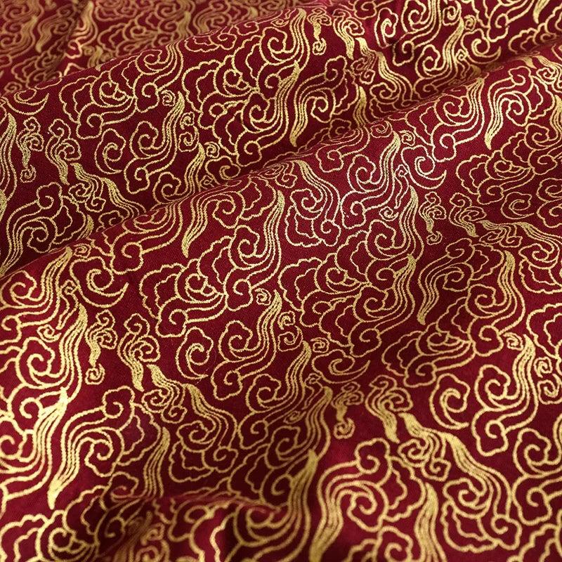 Tissu bronzé Kimono japonais 50x145cm, tissu en coton imprimé fleurs de cerisier Sushi, matériaux de bricolage, accessoires de Patchwork pour la couture